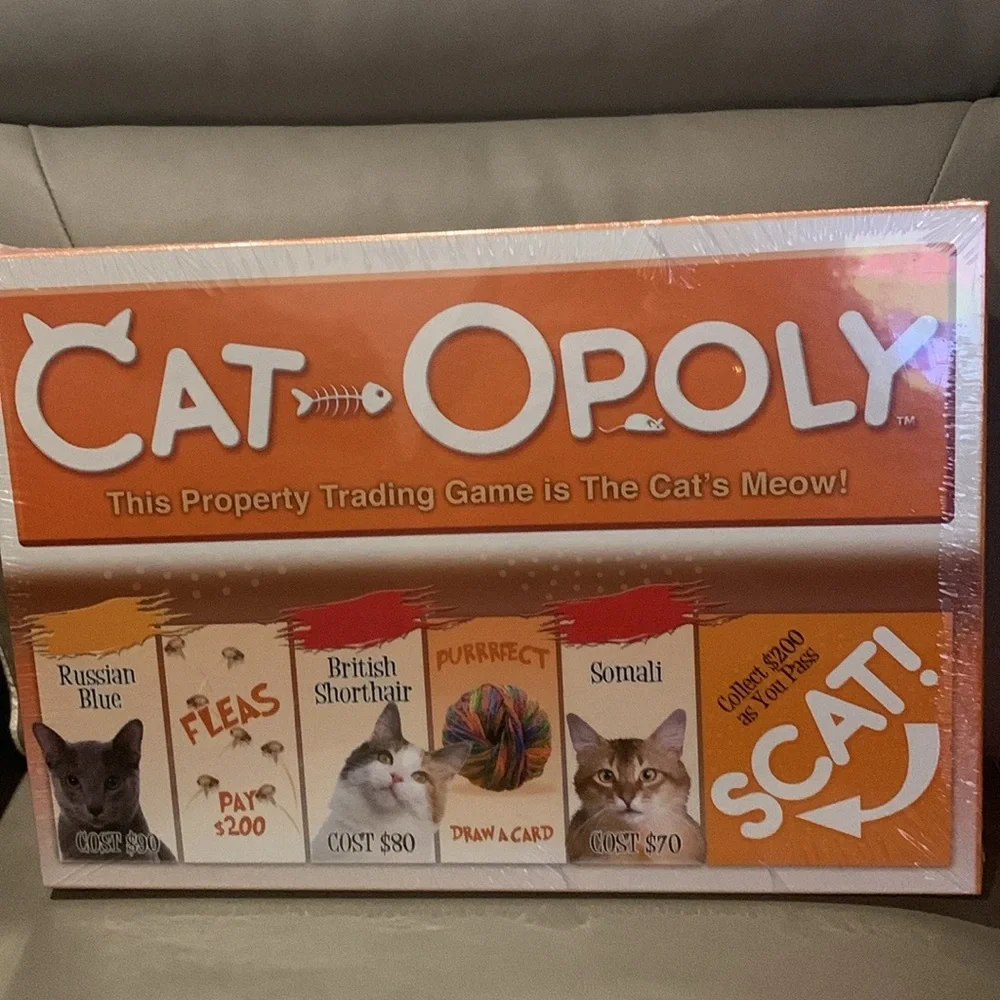 CatOpoly Board Game NEW A property trading Game thats a cats Meow for cat lovers
